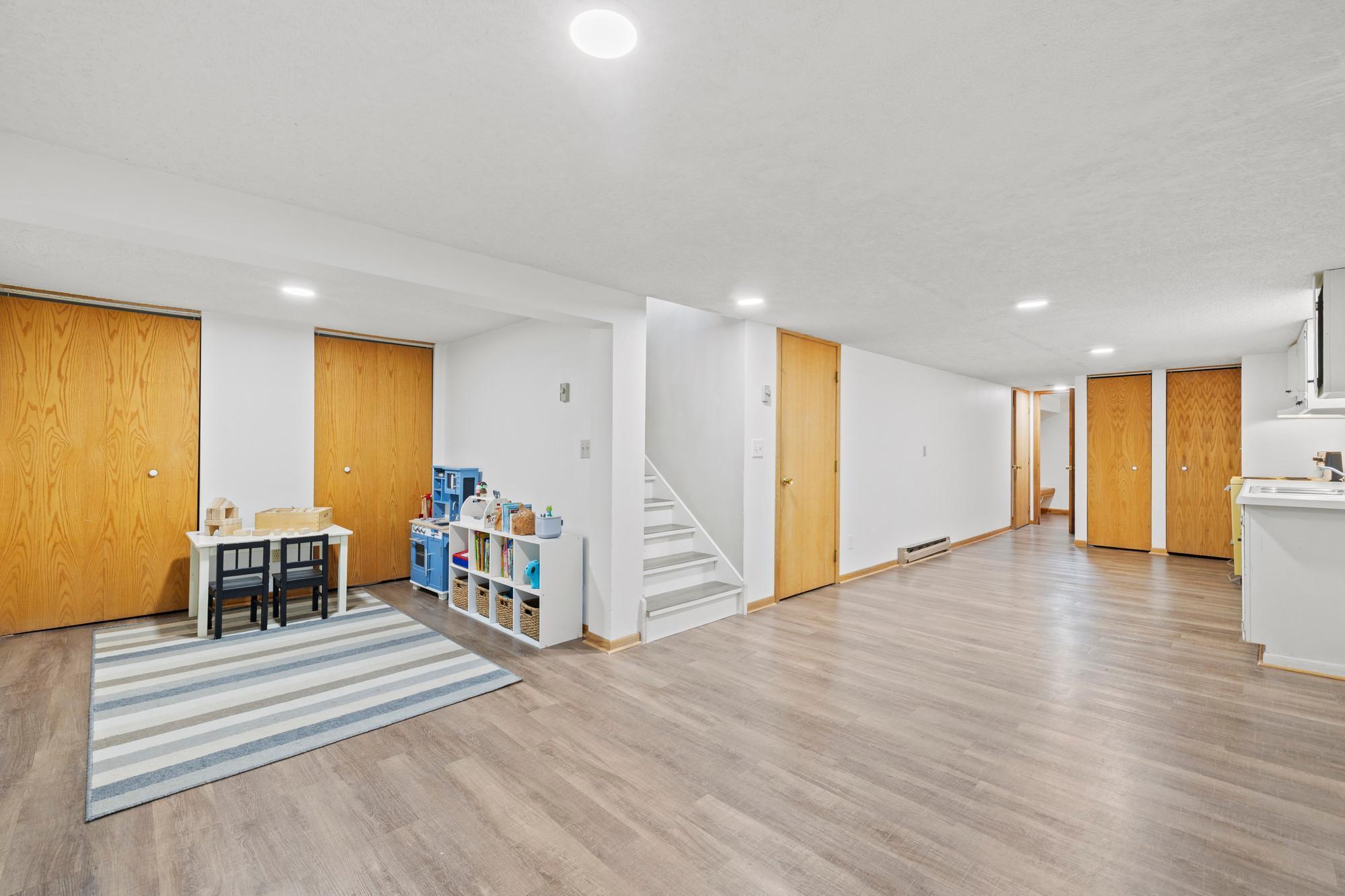 Spacious basement with multiple closets. Ready to enjoy as-is, or as a blank slate for your dream basement upgrades