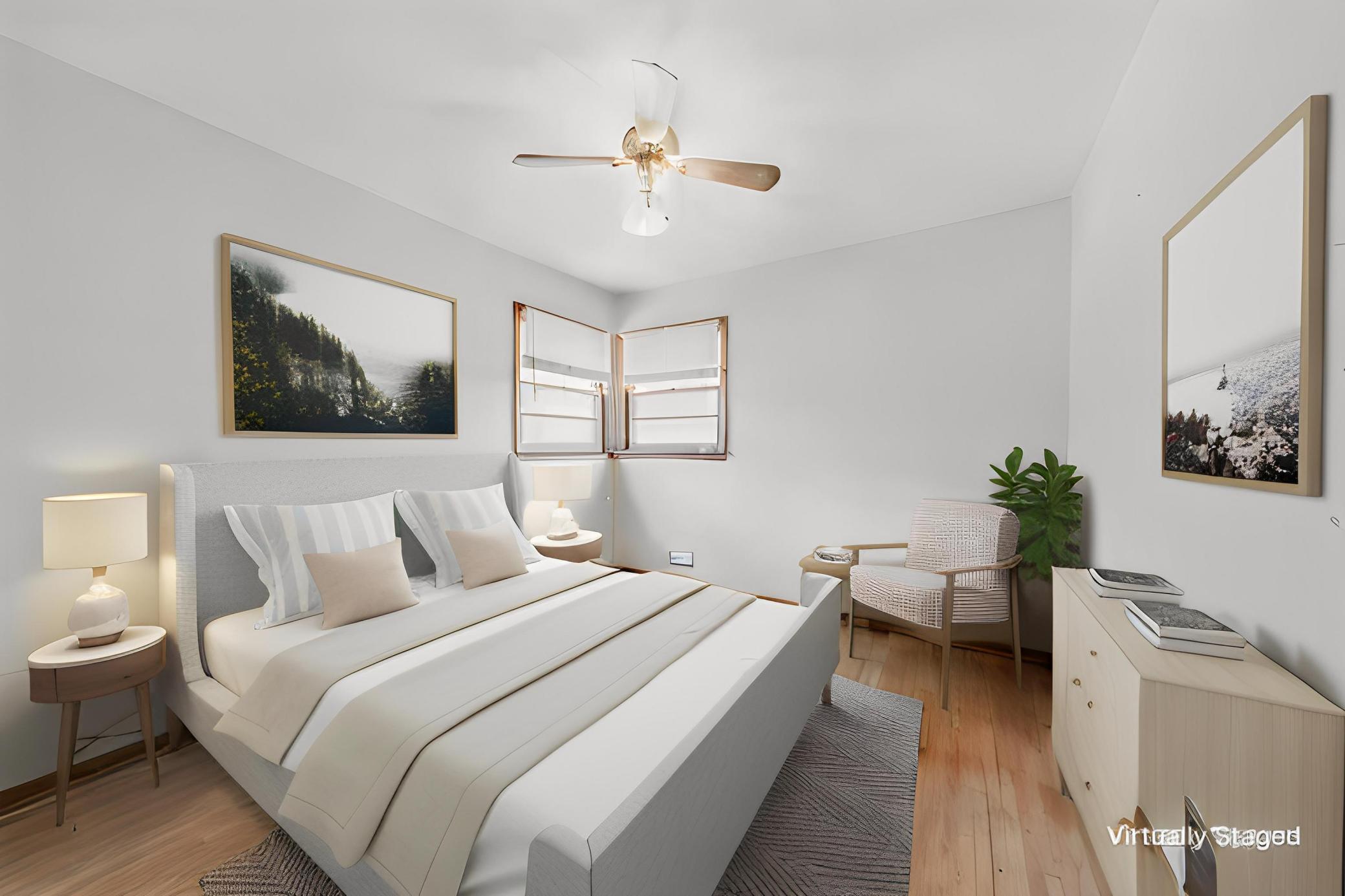 Virtual Staged-bedroom