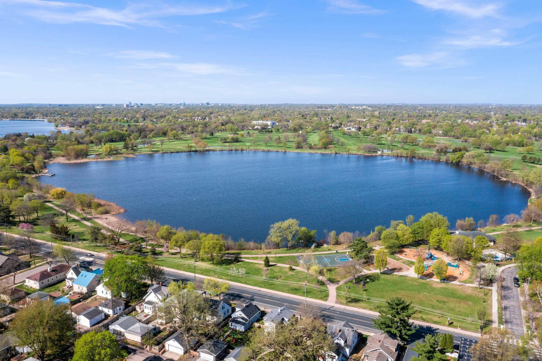 Great location close to both Hiawatha and Nokomis Lakes with plenty of outdoor activities from pickle ball to basketball, biking, swimming and lounging and relaxing by the lakes!