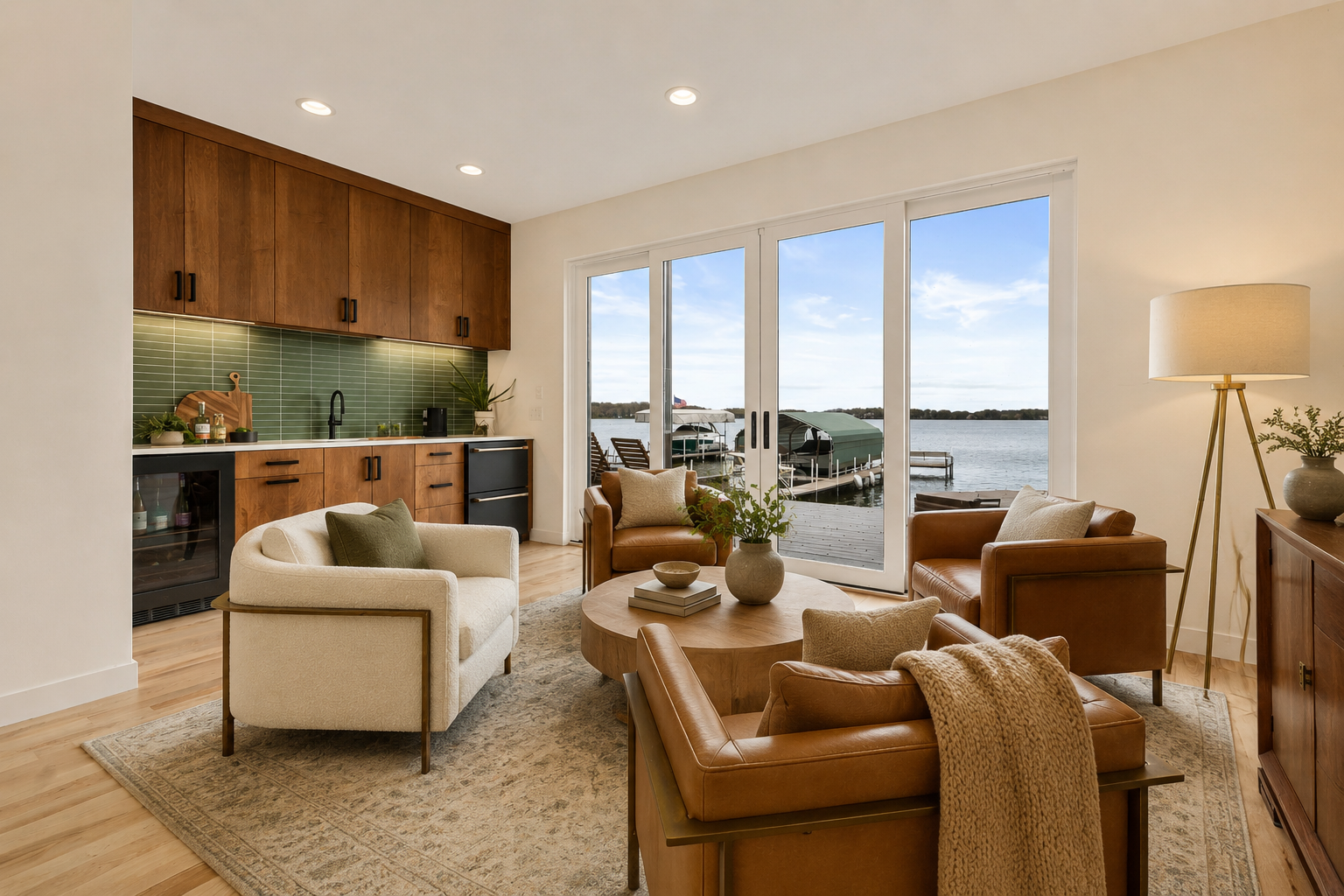 Virtually staged furniture example