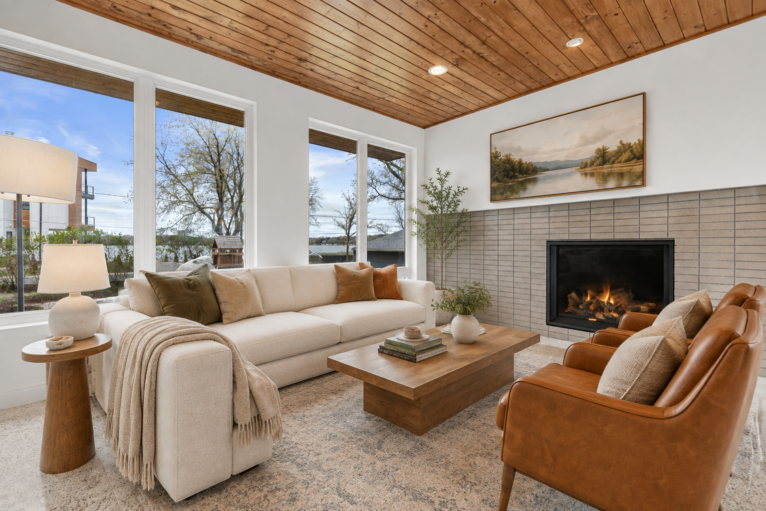 Virtually staged furniture example
