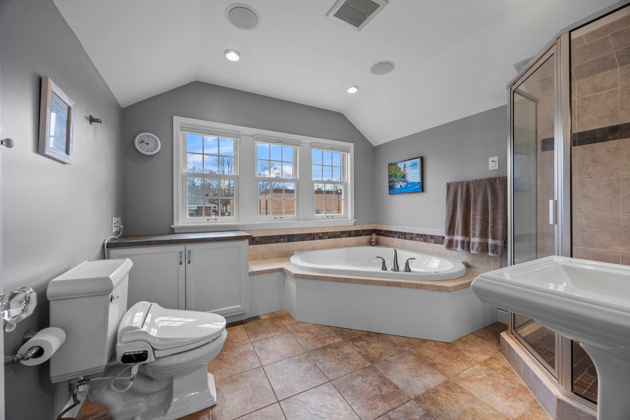 View of the full bath