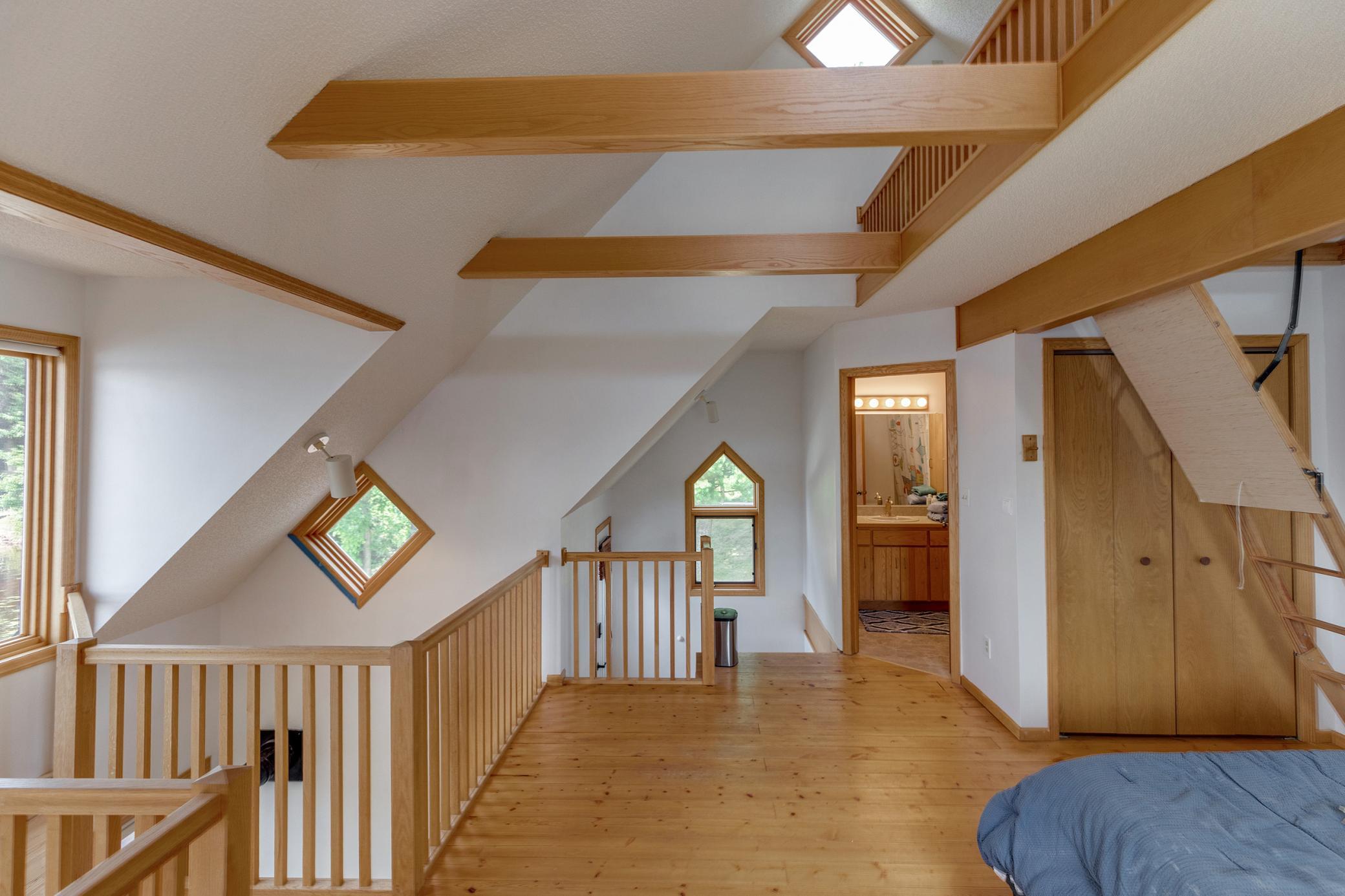 Bedroom and bathroom