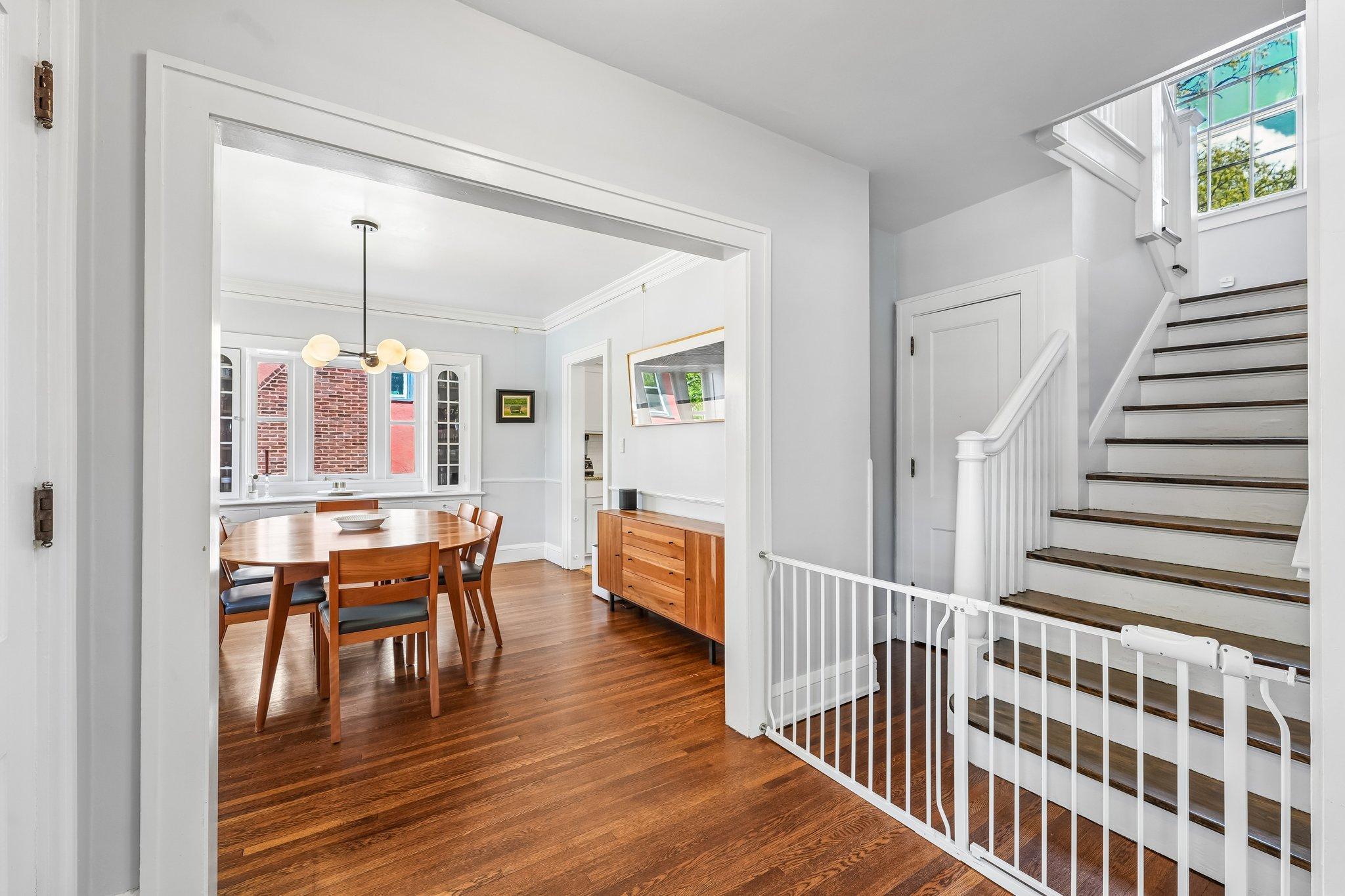 Main floor entryway with coat closet