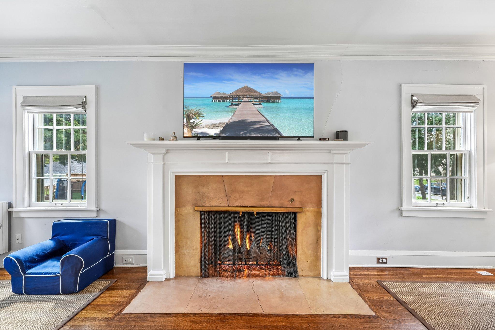 Converted fireplace to gas for instant ambiance