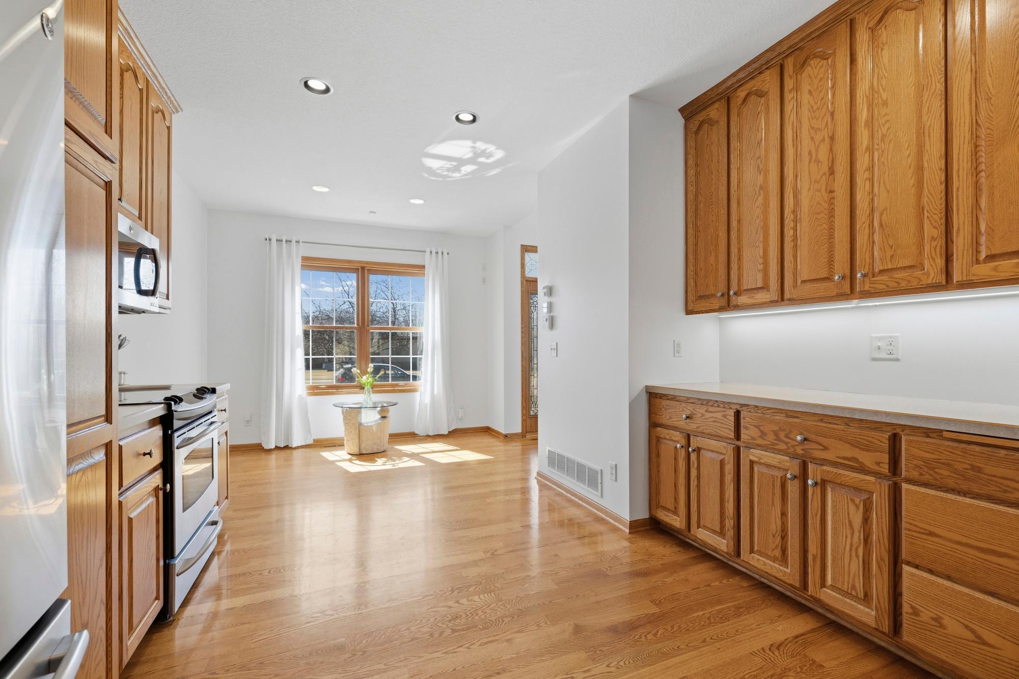 Large kitchen with plenty of storage and plenty of counter space