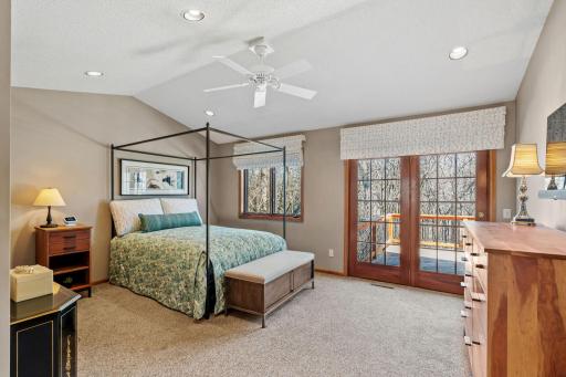 Enjoy access to deck from the primary bedroom