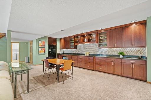 Family room includes exceptional space for entertainng