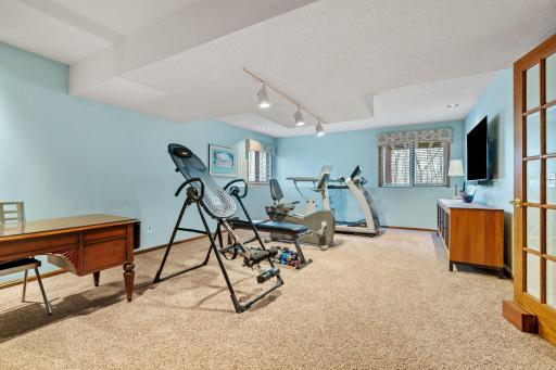 Fourth bedroom/flex room can also be used as work out space