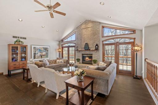 French doors to expansive deck