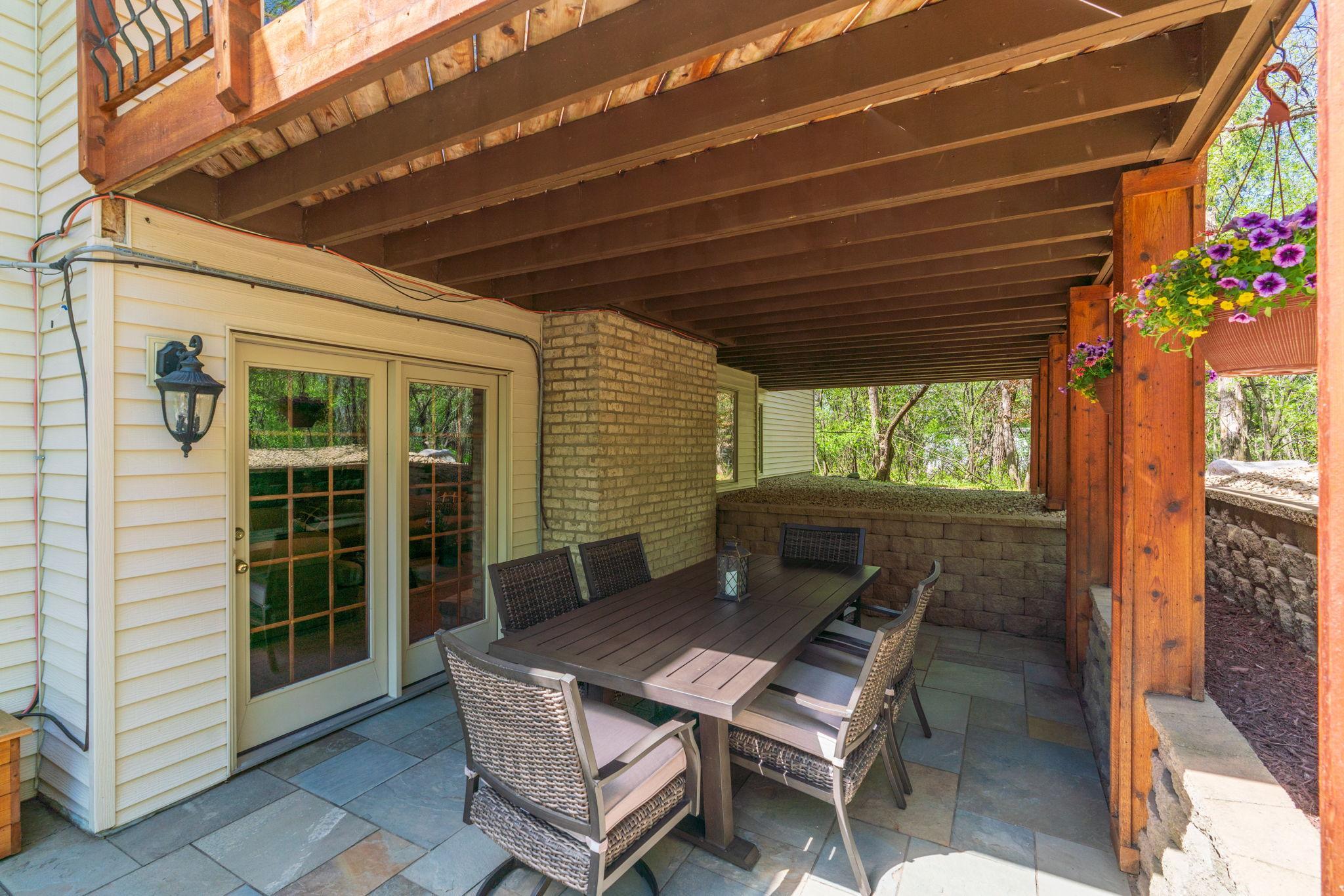 Shady sitting area