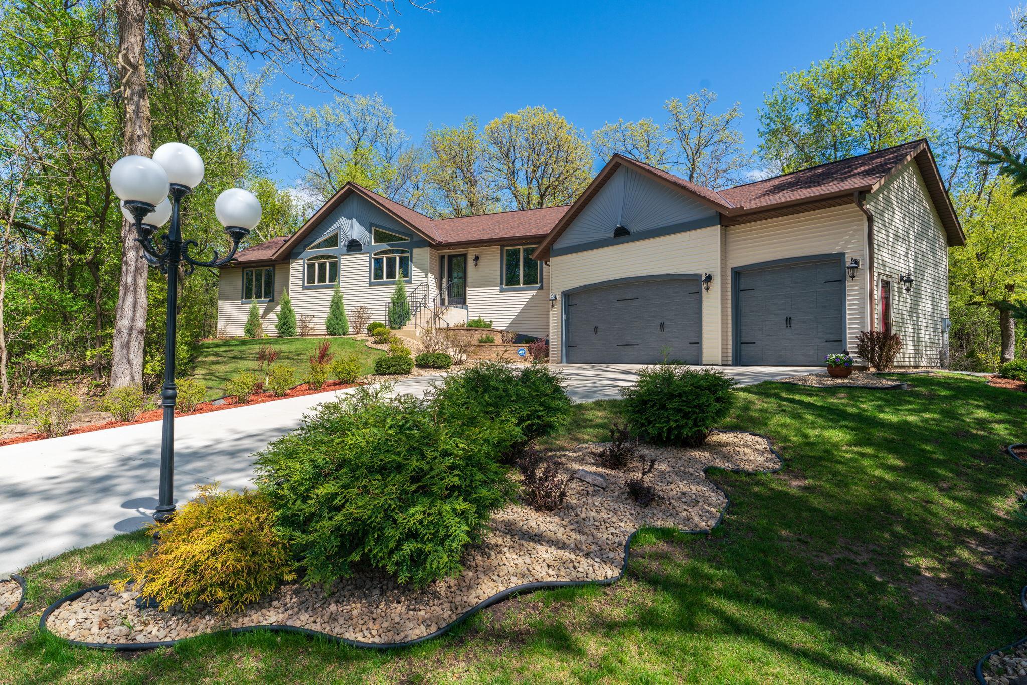 Situated on 2.65 acres of wooded land