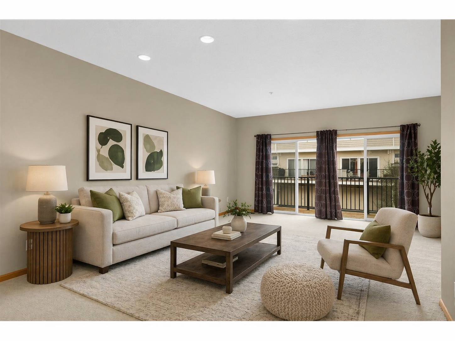 Living Room Virtually Staged