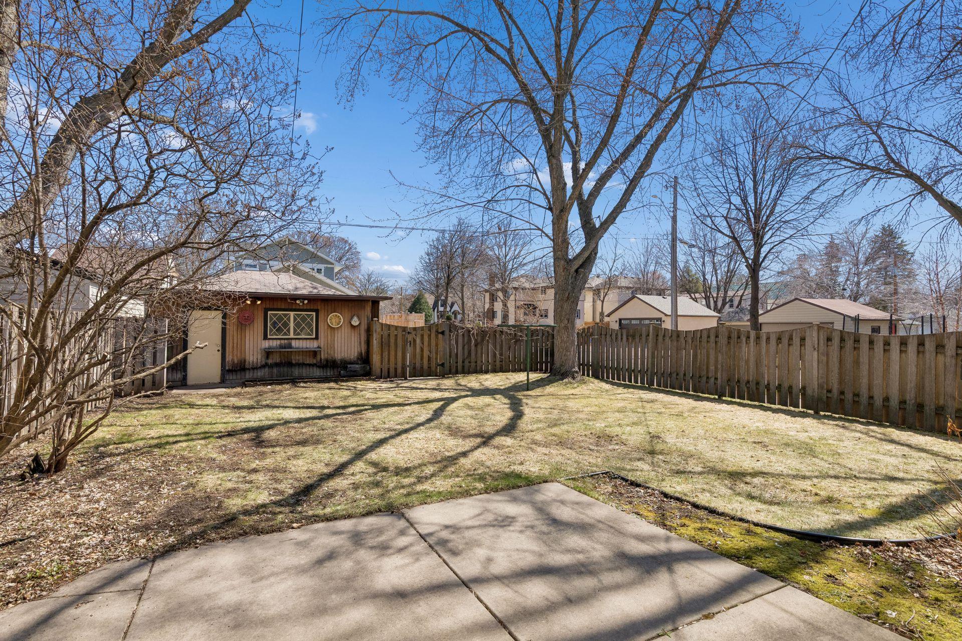 Fully fenced backyard!