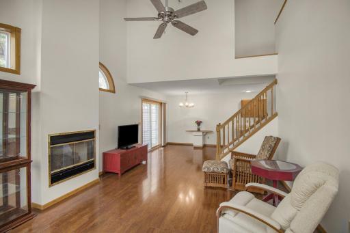 Living Room Opens Up to the Dining Area