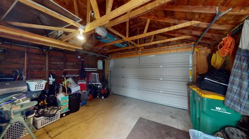 Inside garage