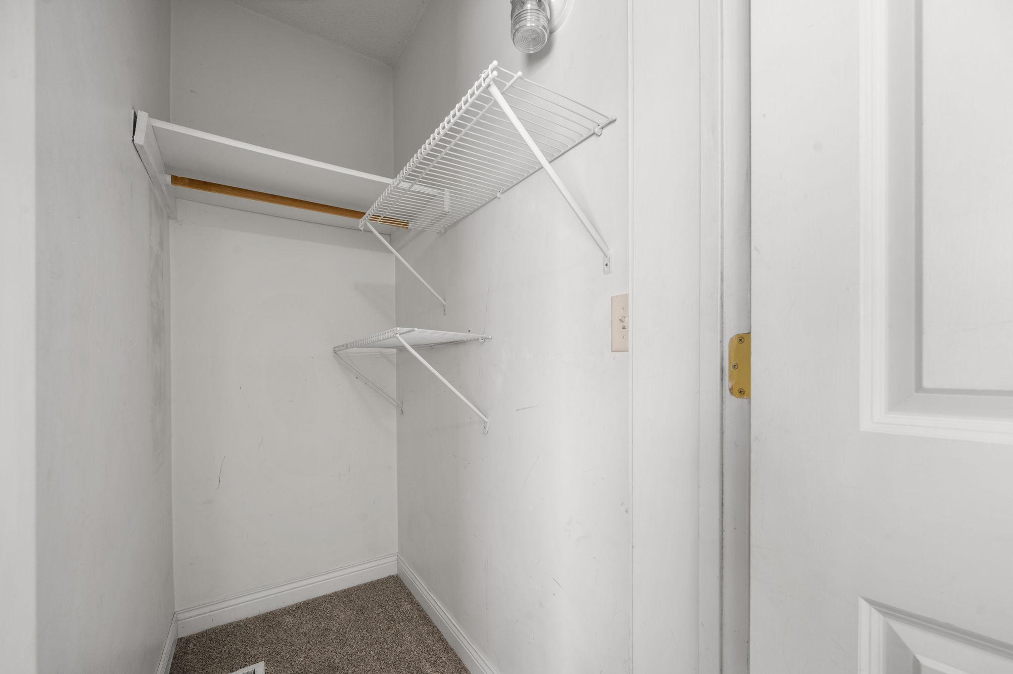 Bedroom walk-in closet