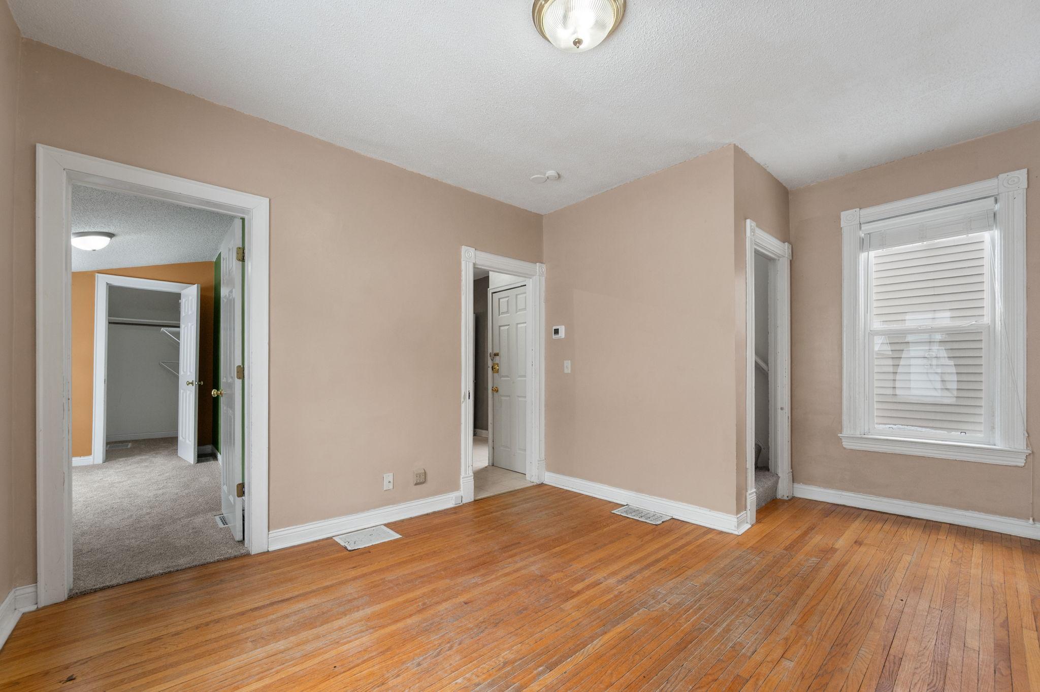 Living room connects to the kitchen & lower level bedroom