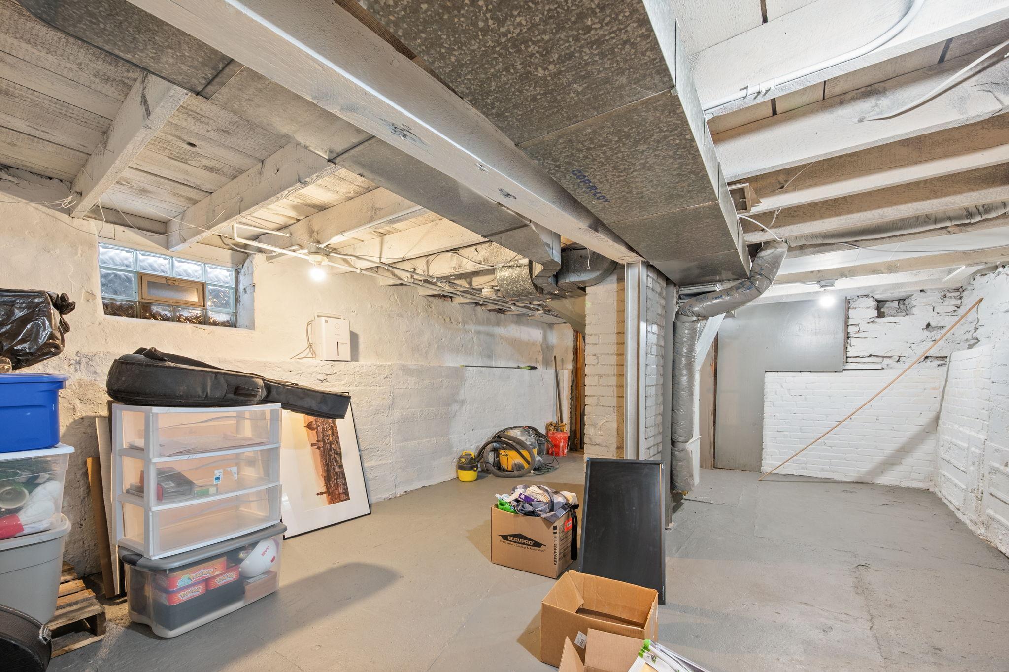 Plenty of storage space downstairs