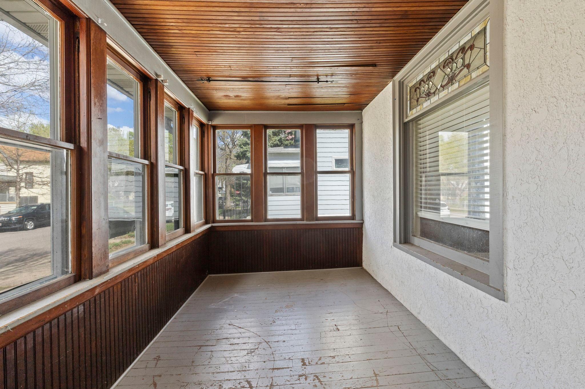 Enclosed front porch