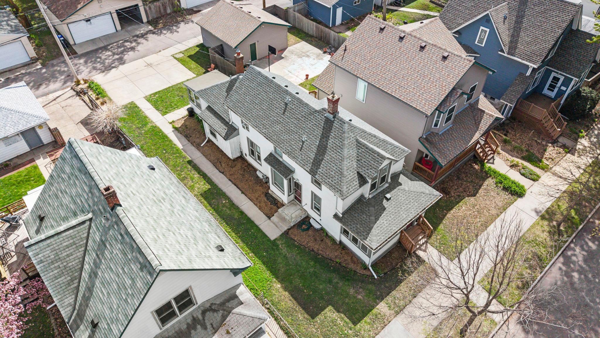 Aerial view of the property