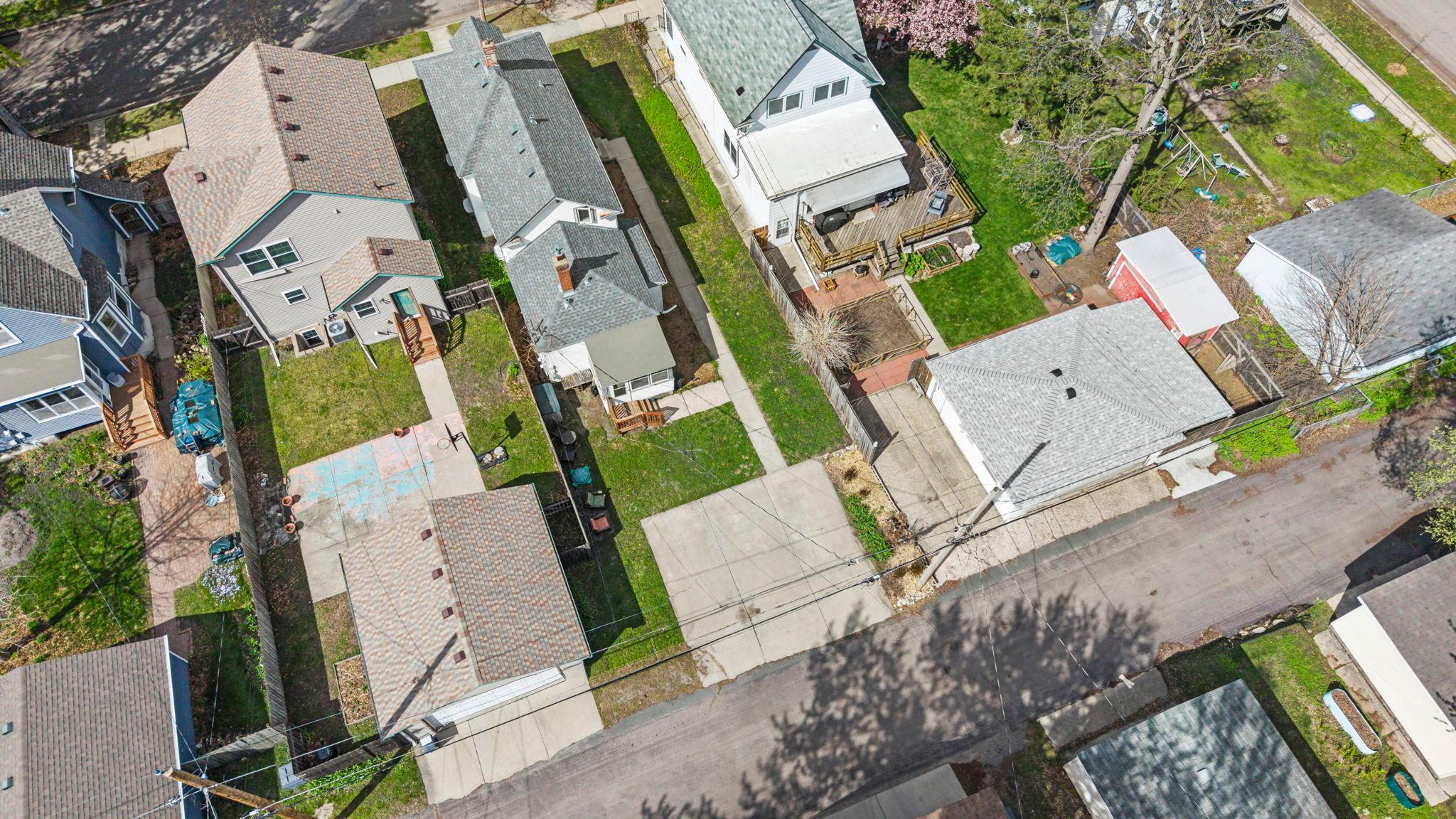 Aerial view of the property