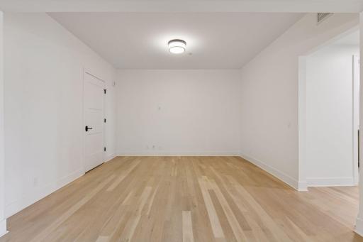 Flex room off the dining room provides a great space for a dedicated home office/den.