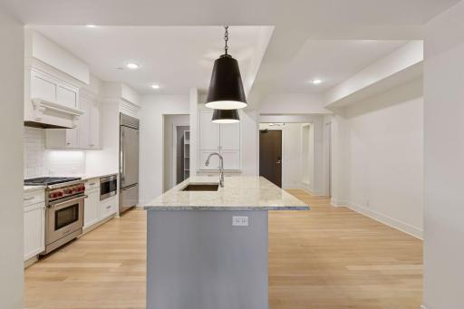 Additional counter space comes in handy when entertaining