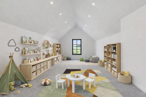 Unique secret bonus room offering endless possibilities for play, learning, or flexible living space (virtual staged)