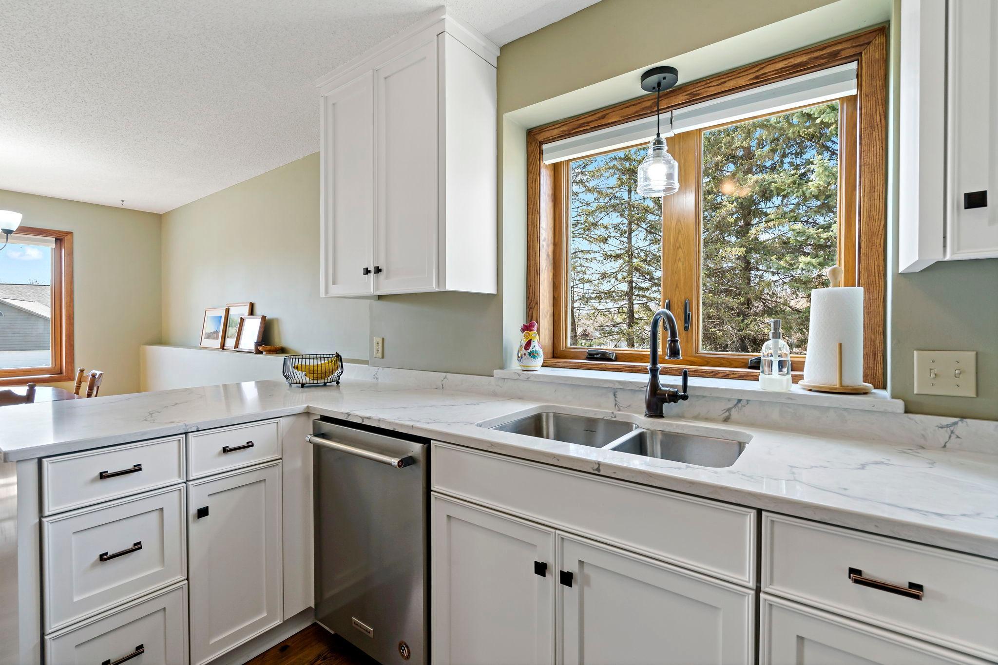Modern kitchen with a view