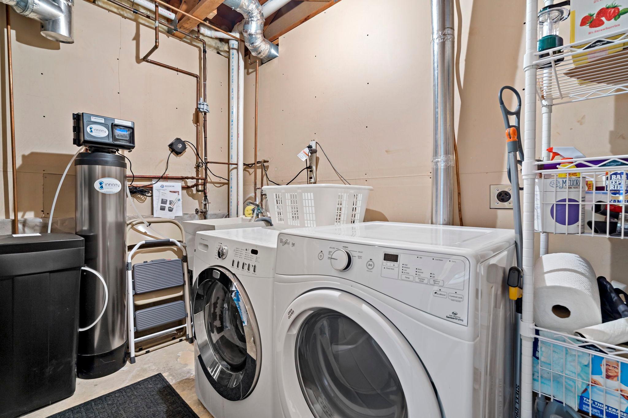 Laundry room conveniently located off the kitchen