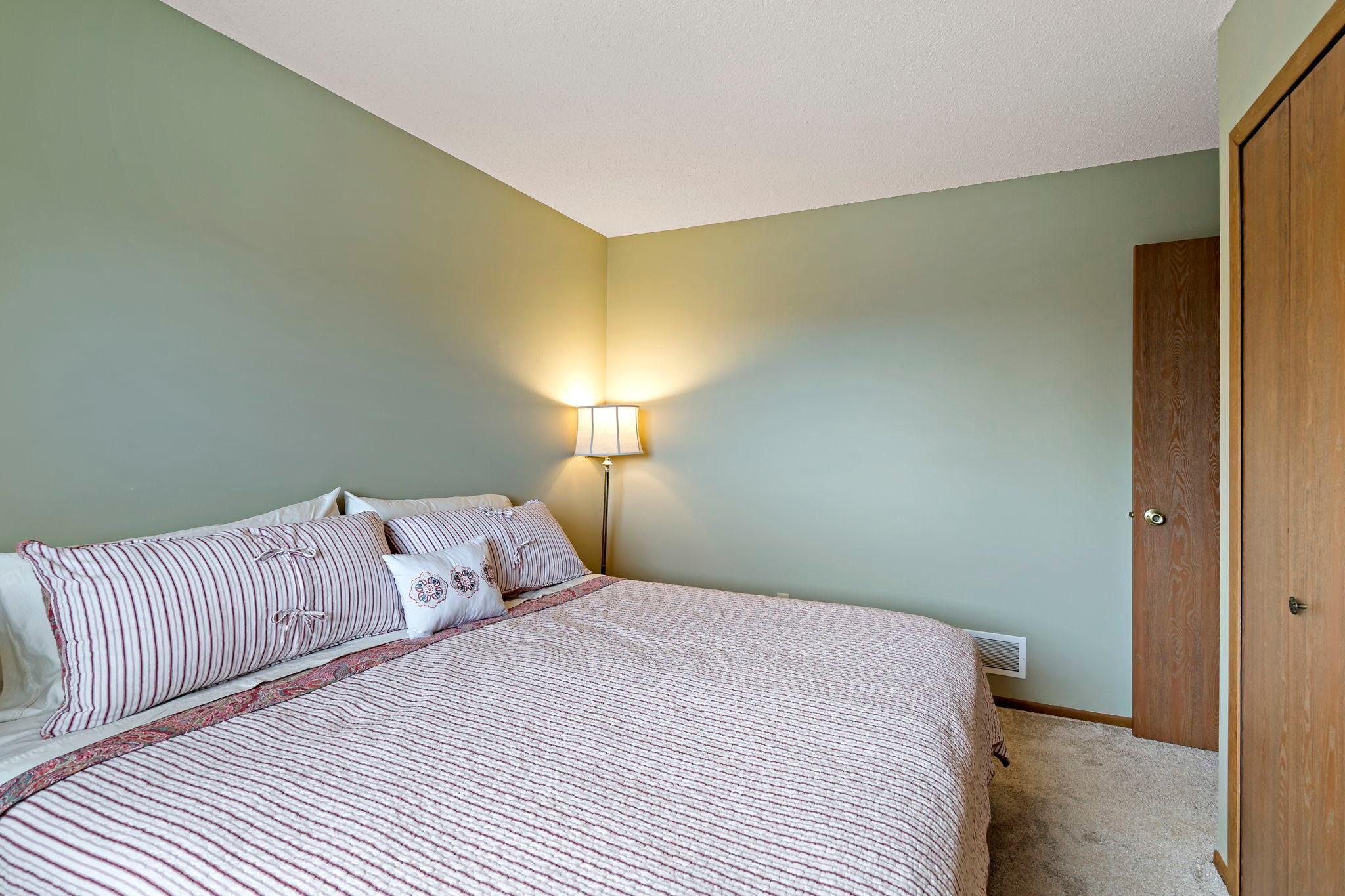 Generous bedroom sized for king bed