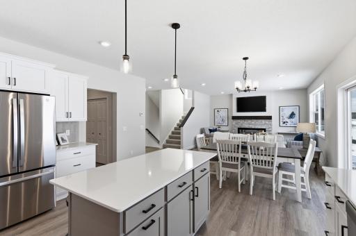 Kitchen, Dining and living room