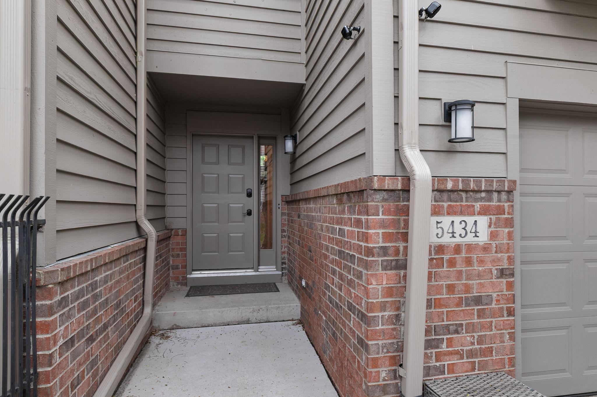 Covered entryway as you are greeted