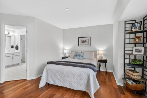 Primary bedroom with walk through full bathroom