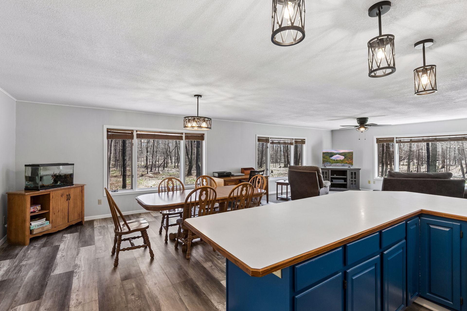 Recently painted kitchen and living areas.