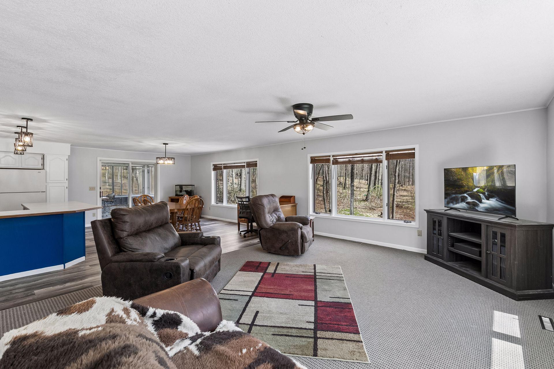 Living area off kitchen