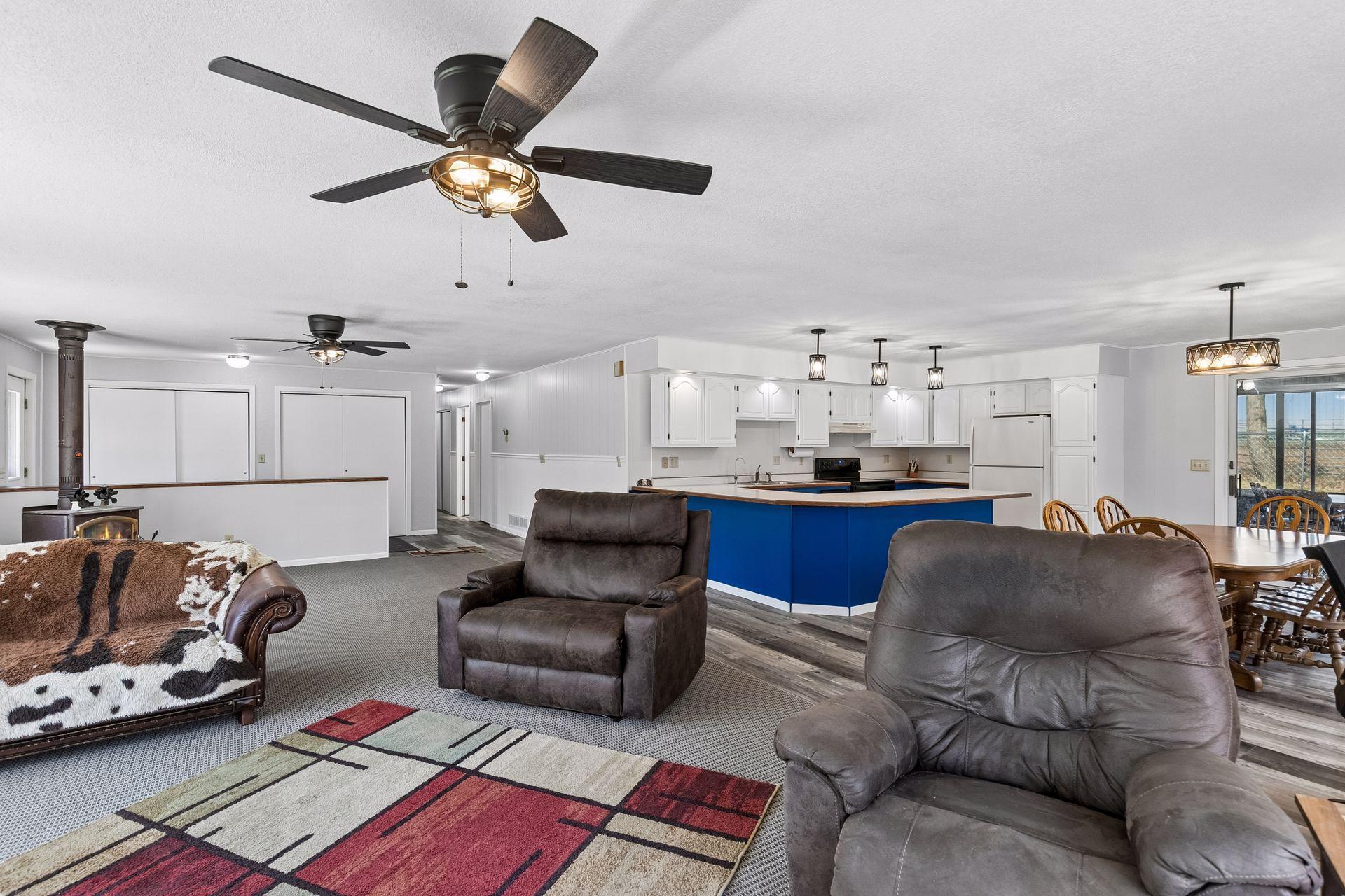 View of kitchen from living room