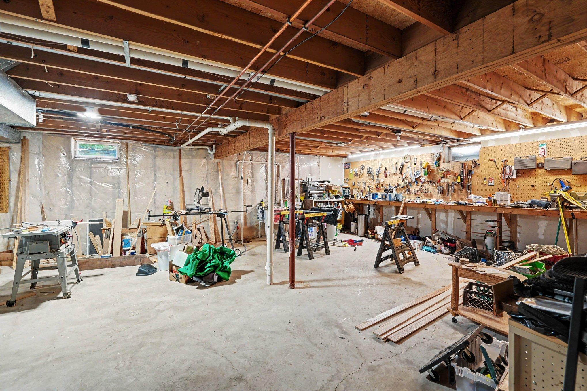 Roughed in for full bathroom