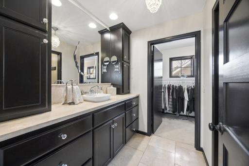 Primary bath + general walk-in closet & laundry