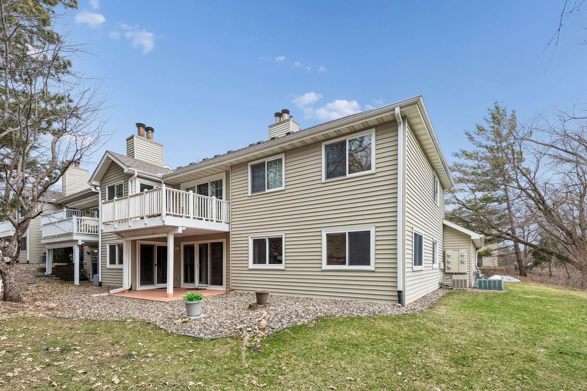 Corner unit with walk out patio