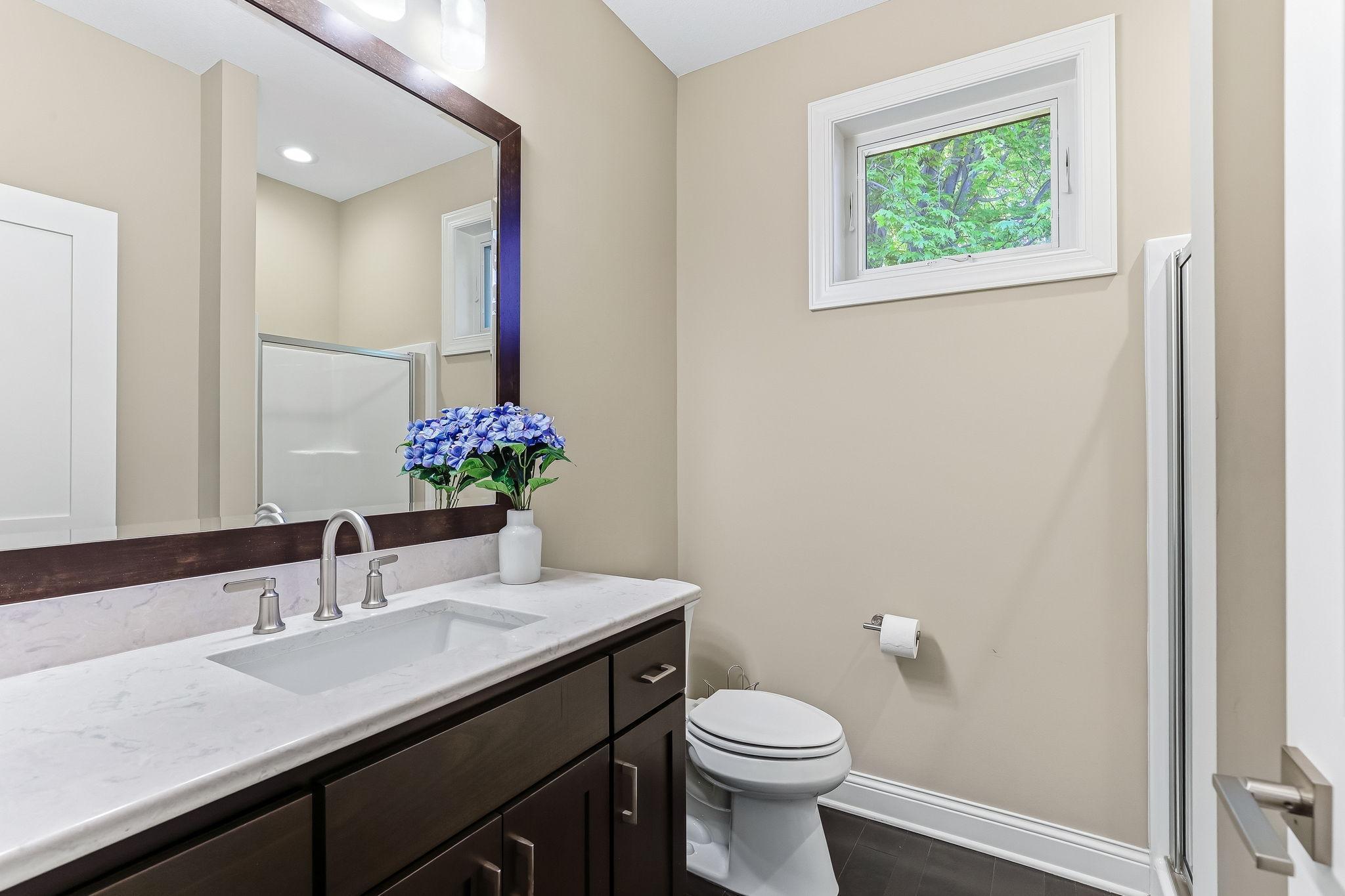 3/4 bathroom on the main level