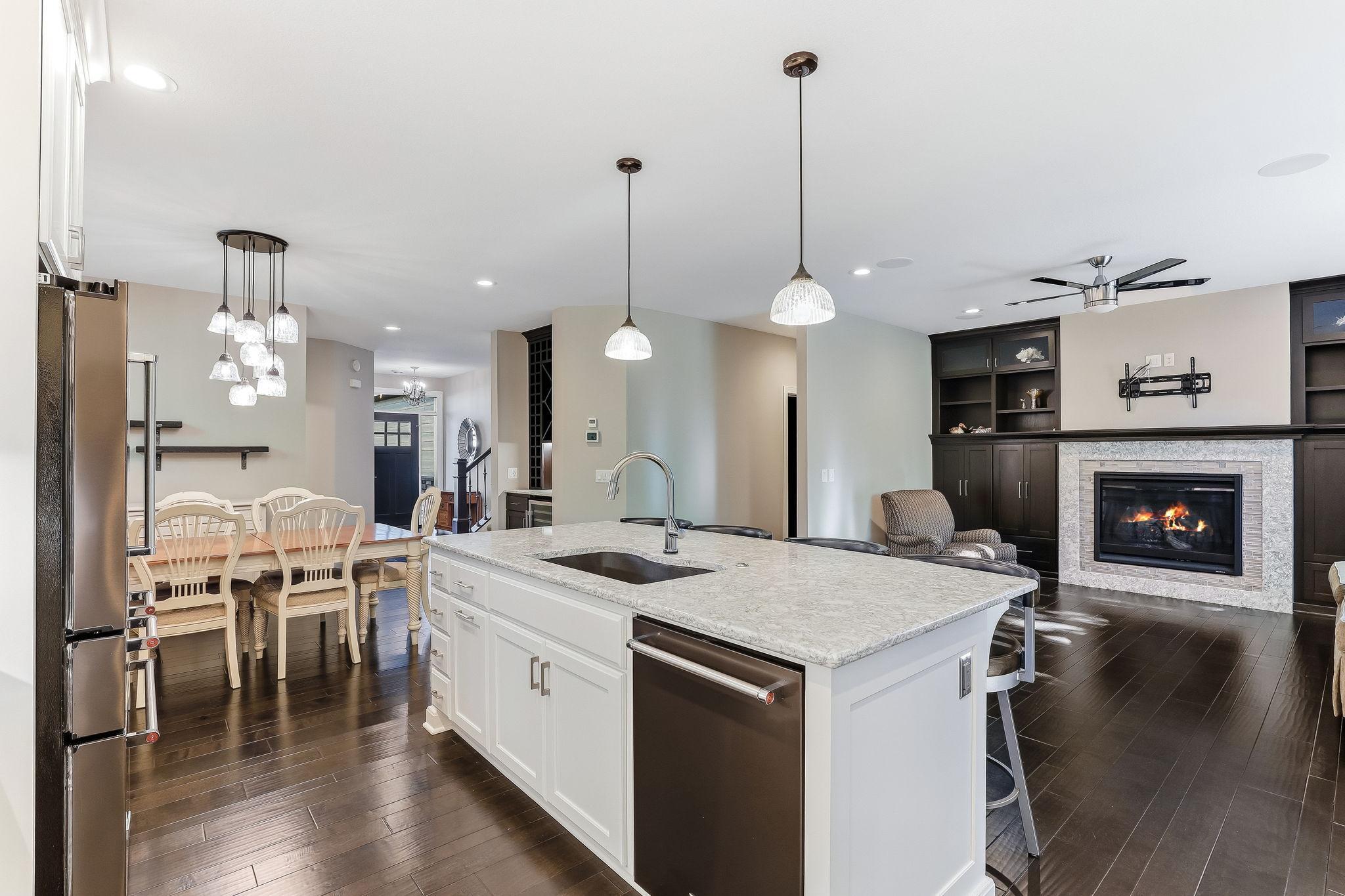 The open floor plan is perfect for family gatherings and entertaining friends.