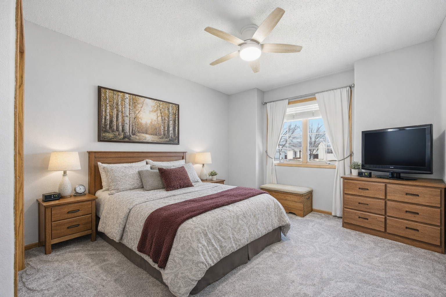 Virtually Staged Upstairs Bedroom #3