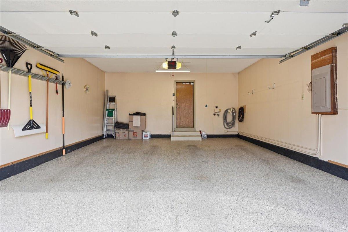 Finished Garage with epoxied floor