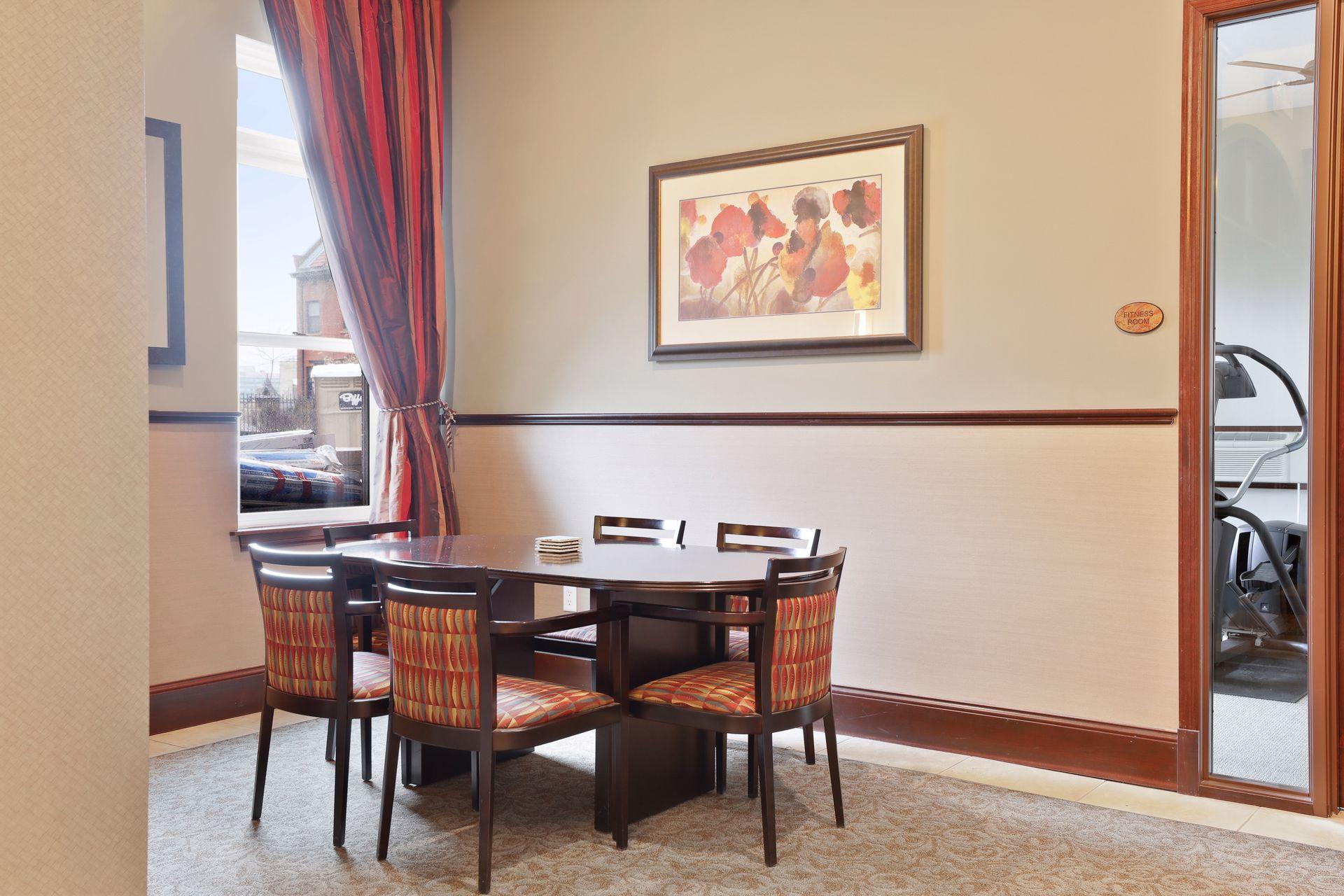 This boutique building features a meeting area,