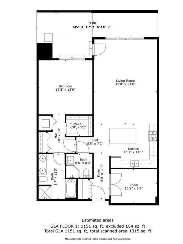 Floor Plan - 301 Clifton 1H