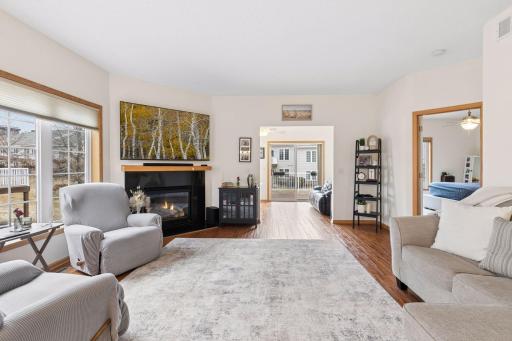 Living room into sunroom