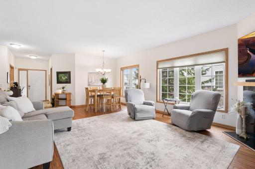 Open concept dining and living