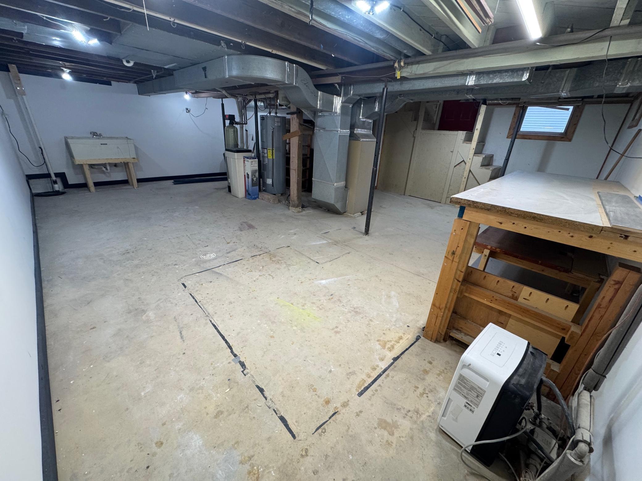 Basement is well lit and open